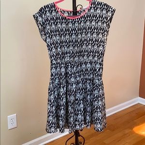 Black and White Printed Dress